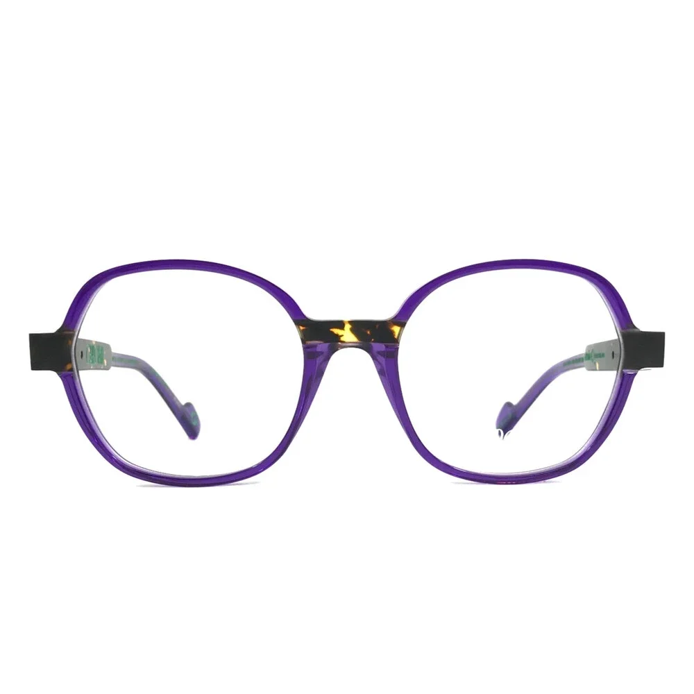 Etnia Barcelona Eyeglasses Frames CHROMA N42 PUHV Purple Havana Brown 52-19-140